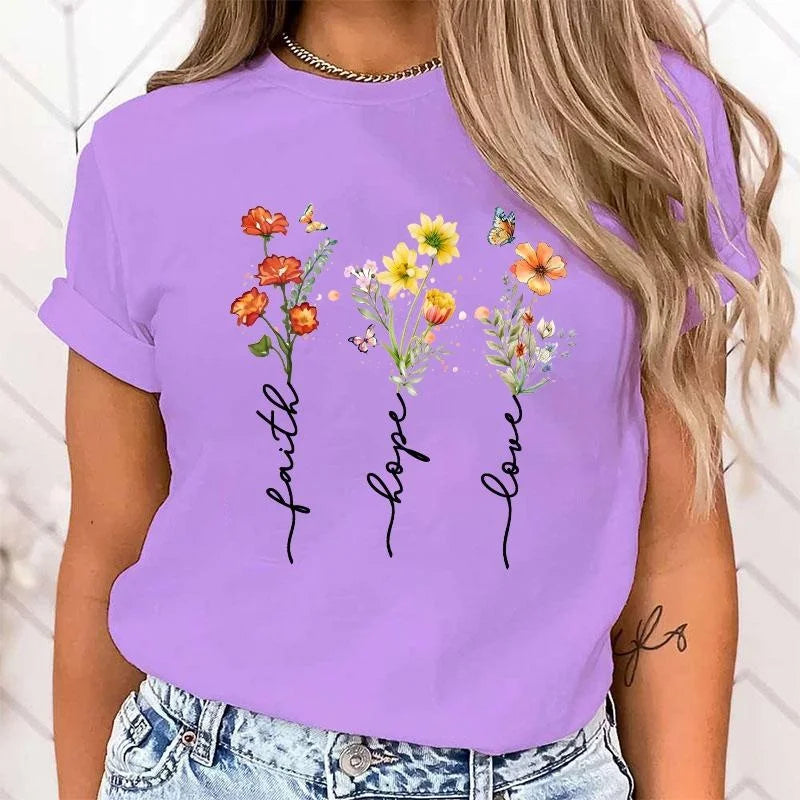 Women's Blouses T Shirt   Short Sleeve