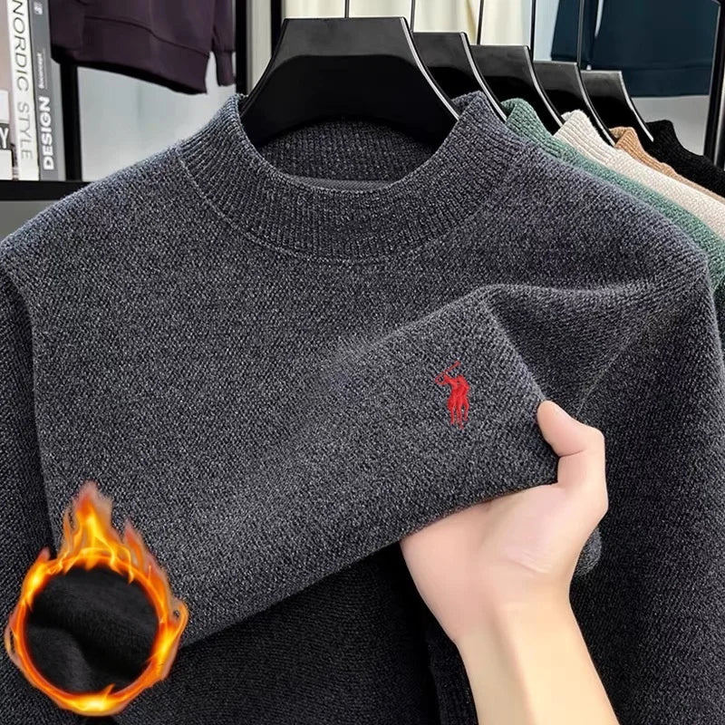 Personalized Mens Exquisite Brand Paul Classic Embroidered  Knitted Sweater