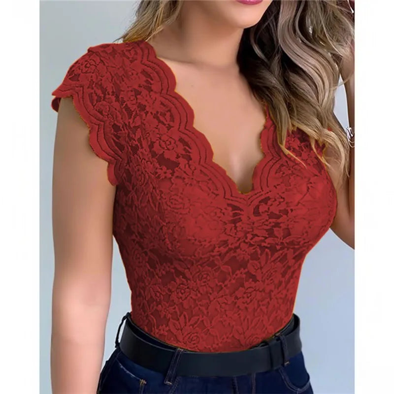 Tanks For Women  Lace Sexy Camisole V Neck