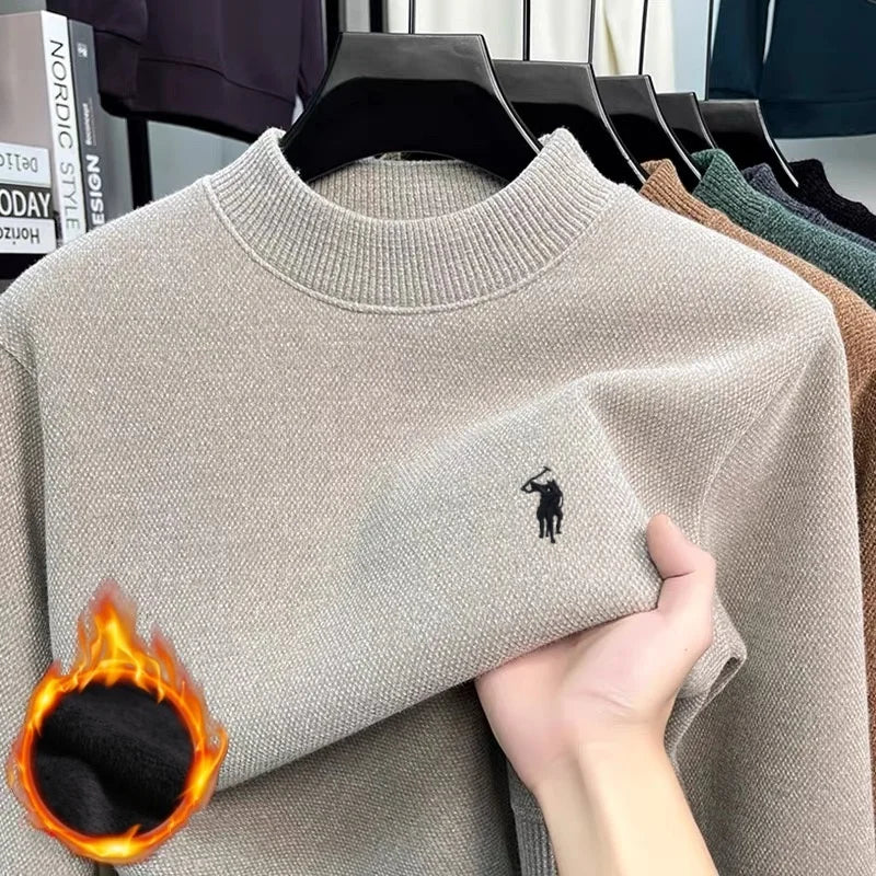 Personalized Mens Exquisite Brand Paul Classic Embroidered  Knitted Sweater