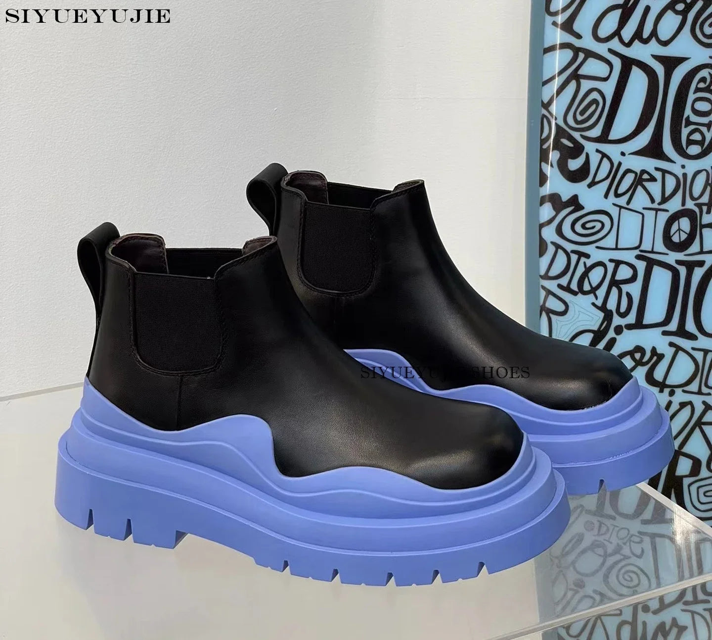 Chelsea Boots for Women Leather flat Ankle Booties
