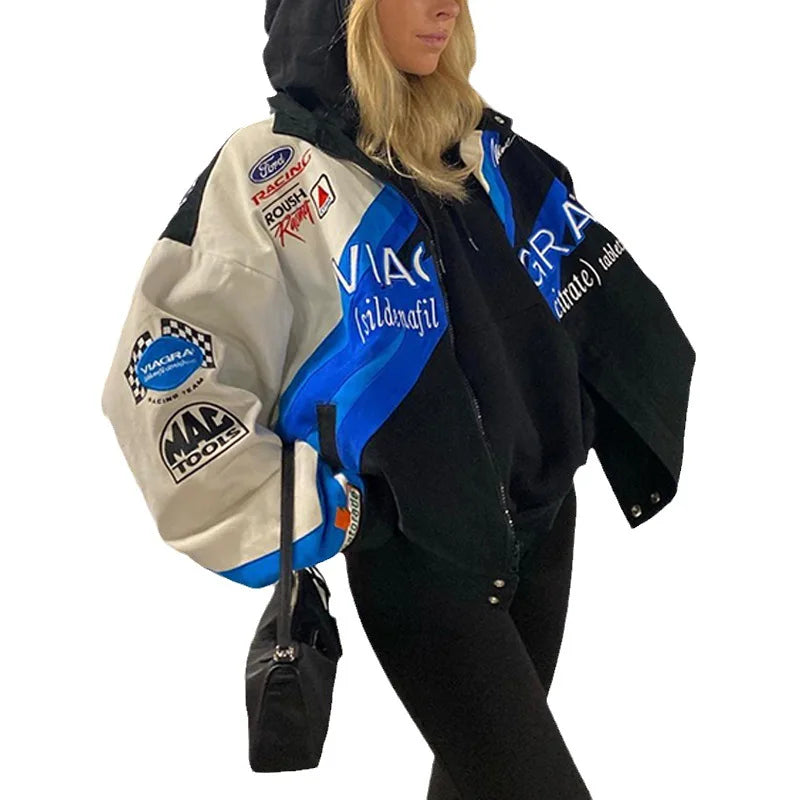 Women Bomber Jacket Sportswear Motorcycle Jacket