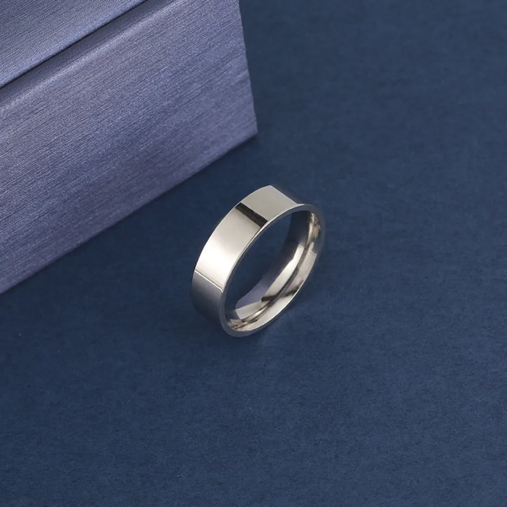 Fashion Charm Jewelry Ring for Men Women Stainless Steel Black Rings