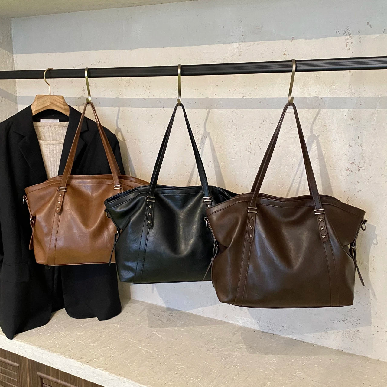 Women's Bag Large Capacity Shoulder Bags High Quality PU Leather Handbags and Purse