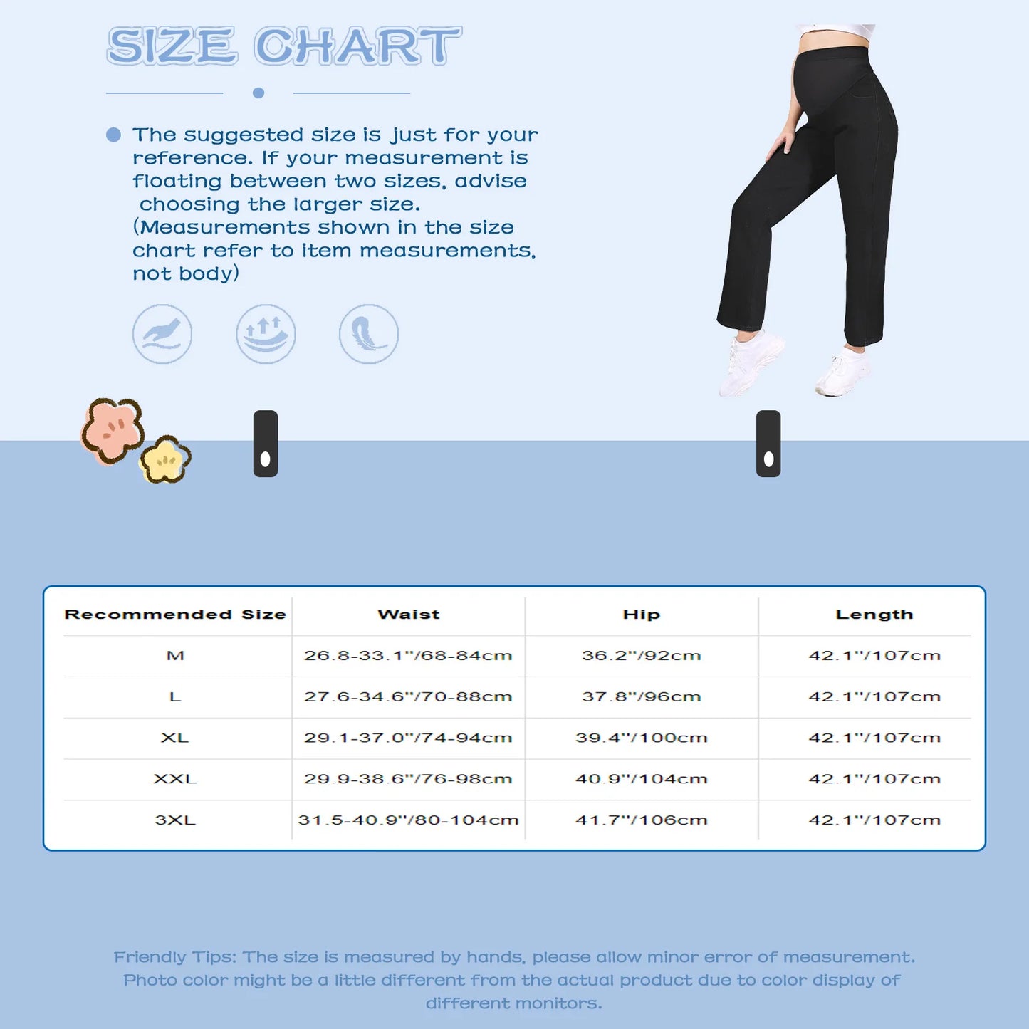 Maternity Jeans Pregnant Women Clothing High Waist Wide-Leg Denim Pants