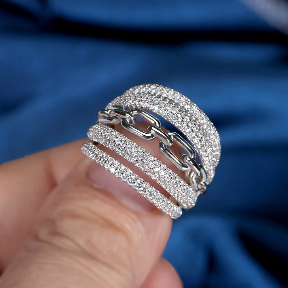 Fashion Vintage Multilayer Lady's Rings