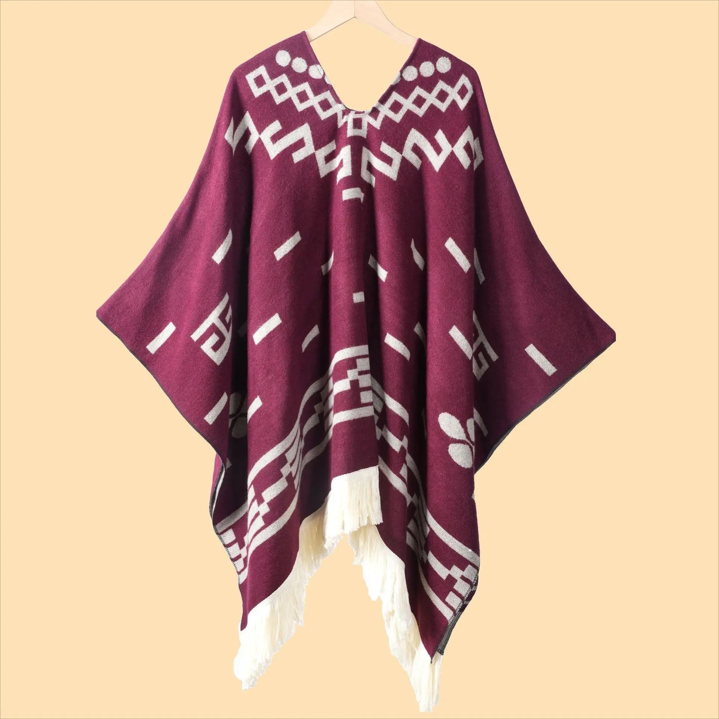 Men's Cape Fashionable Knitted Fringed Pullover
