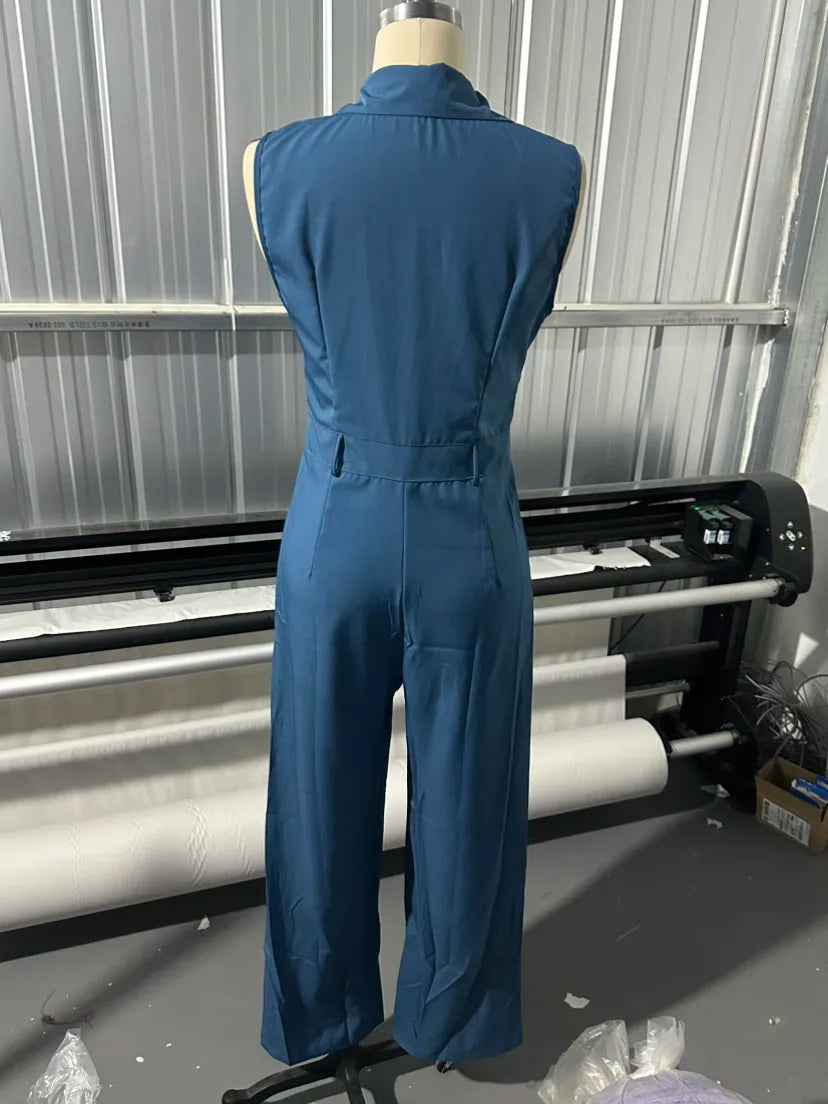 Elegant Jumpsuit  Zipper One-Piece Jumpsuit