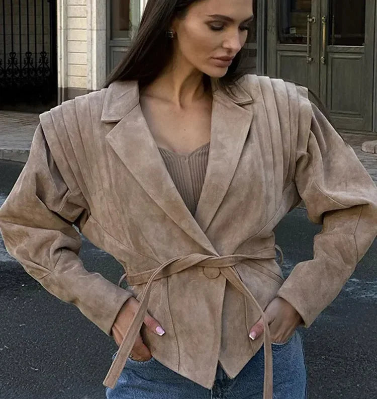 Woolen Jacket Turn-down Collar Slim Fit Coat