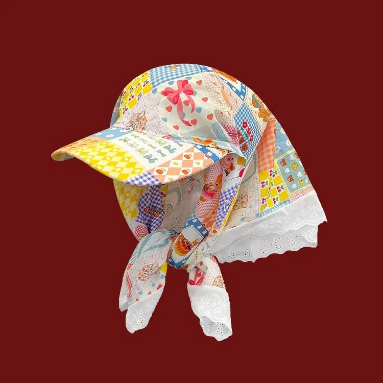 Women's Hats Spring Seaside Vacations  Outdoor Headscarves With Straps