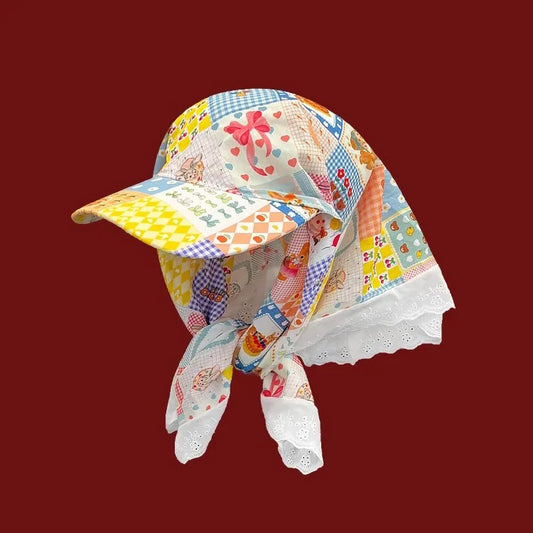 Women's Hats Spring Seaside Vacations  Outdoor Headscarves With Straps