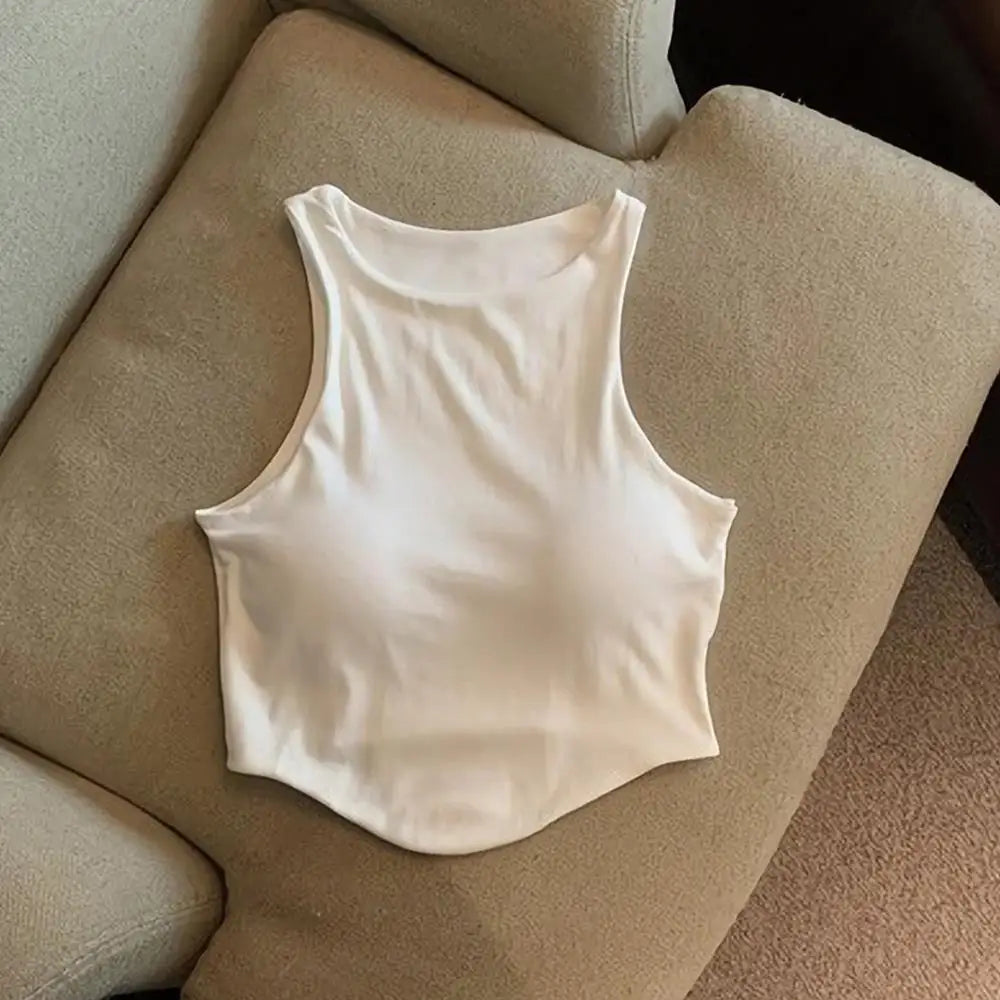 Summer Women Tank Tops Camisole  With Padded Bra