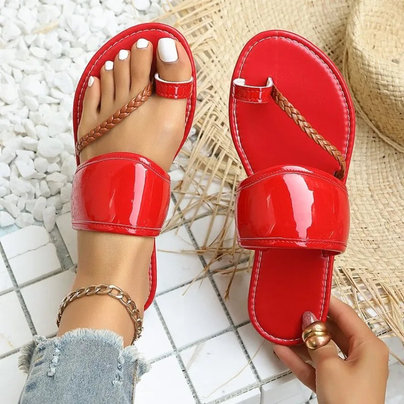 Women Slippers  Casual Beach Flat Slip on Flip FlopSandals