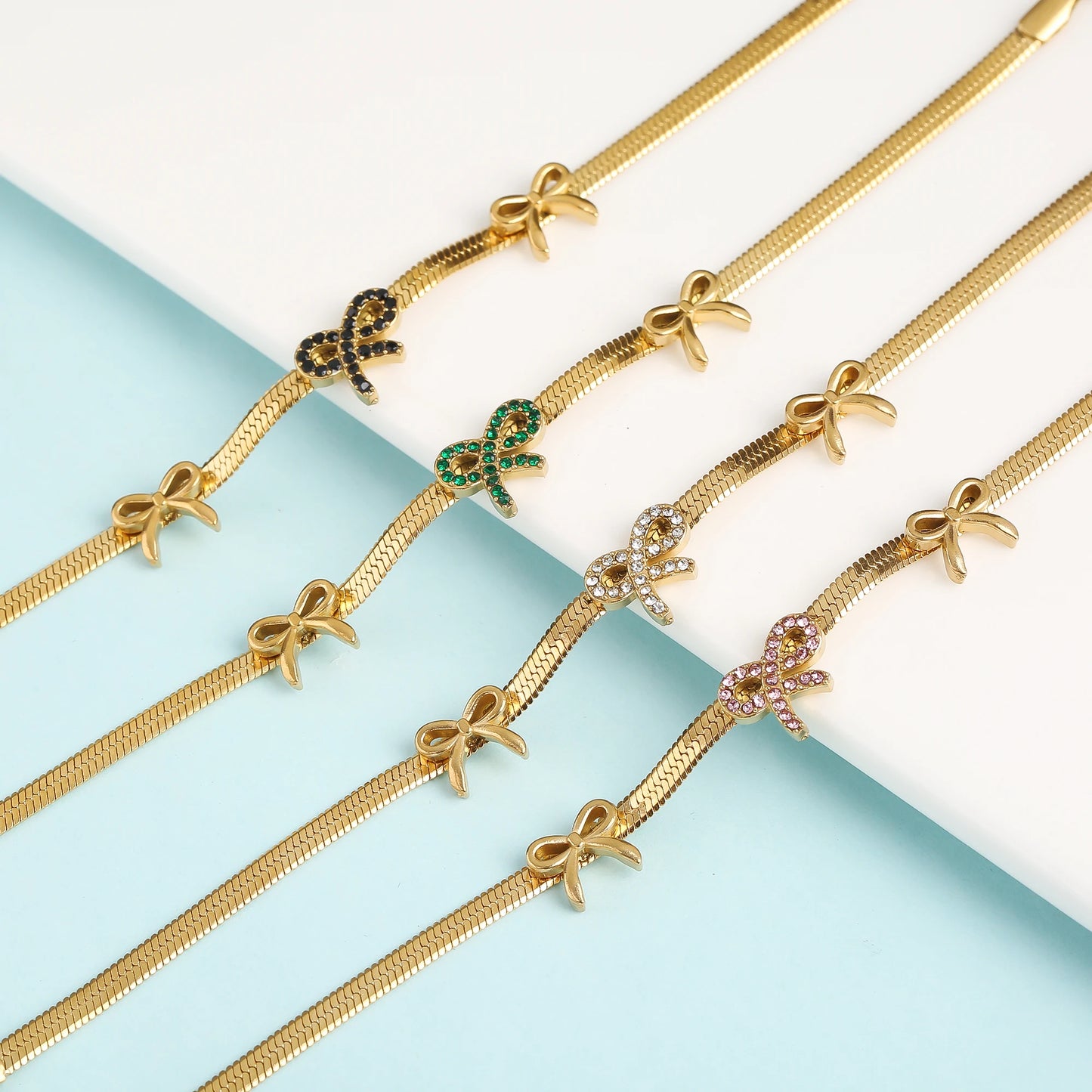 Blade Chain Zircon Stainless Steel Bracelet High Quality