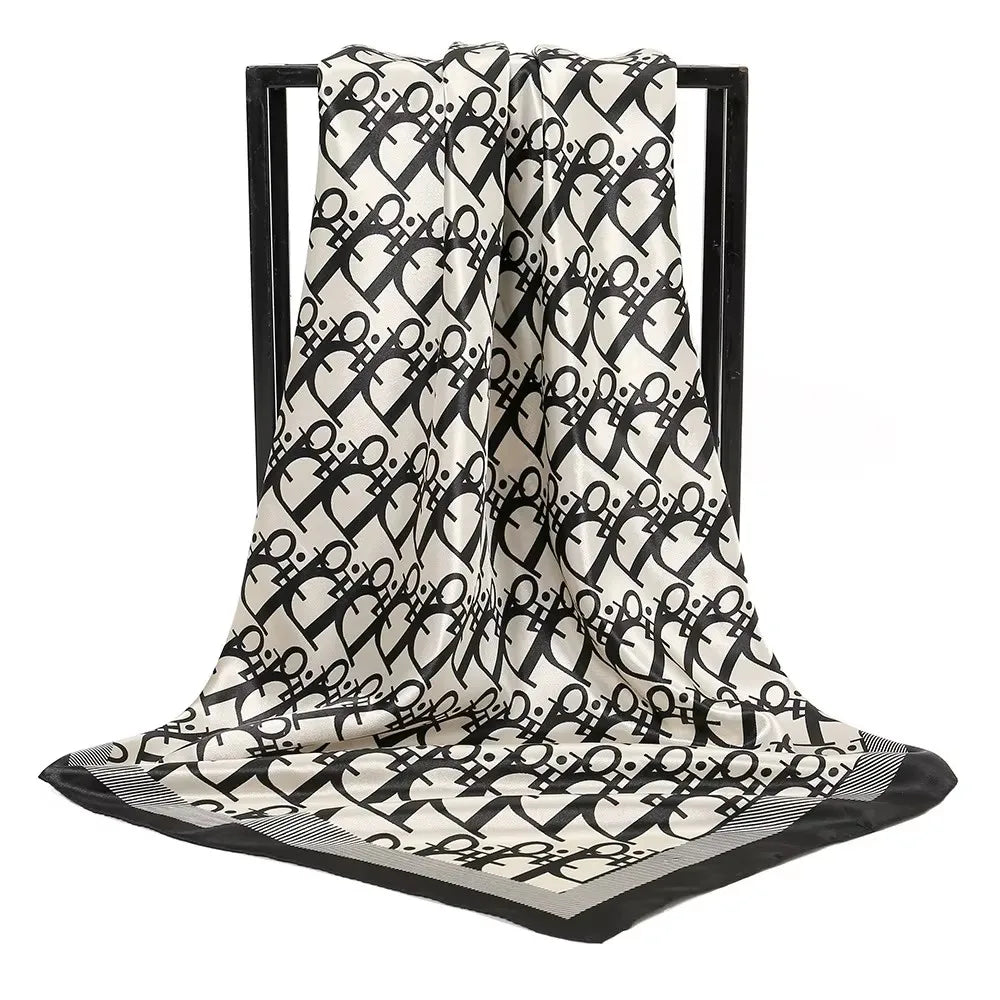 Ladies' Silk imitation Vintage scarf