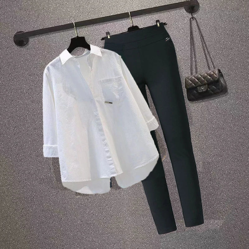 Women's Casual Sets Oversized Cotton Shirts