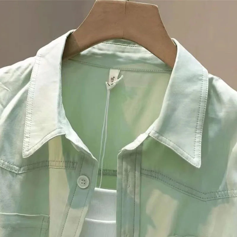 Women's Spring Summer Loose Cropped Blouses