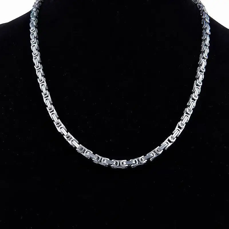 50CM Solid Chain Silver Necklaces  for Men woman