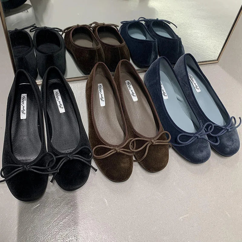 Fashion Silk Women Ballet Flats Shoes