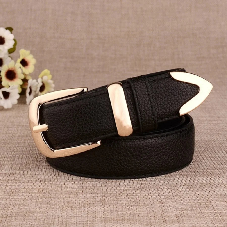 Women's Trousers Belt  Leather Trend White Belt
