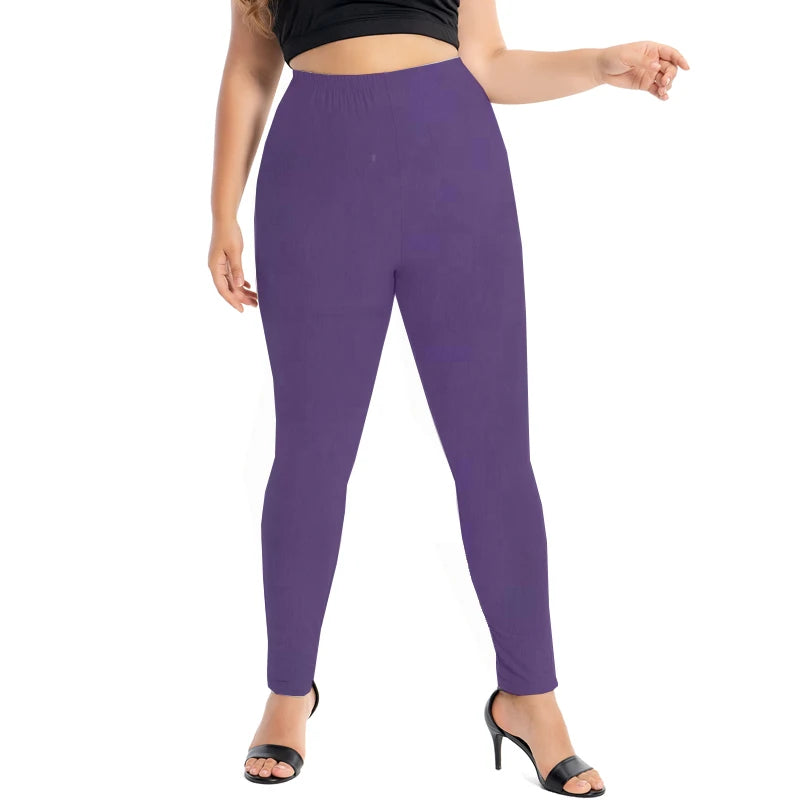 Solid Colorful Leggings For Women