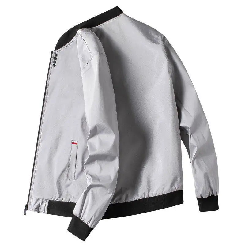Man Leisure Jacket  Solid Color And Comfortable Zipper Style