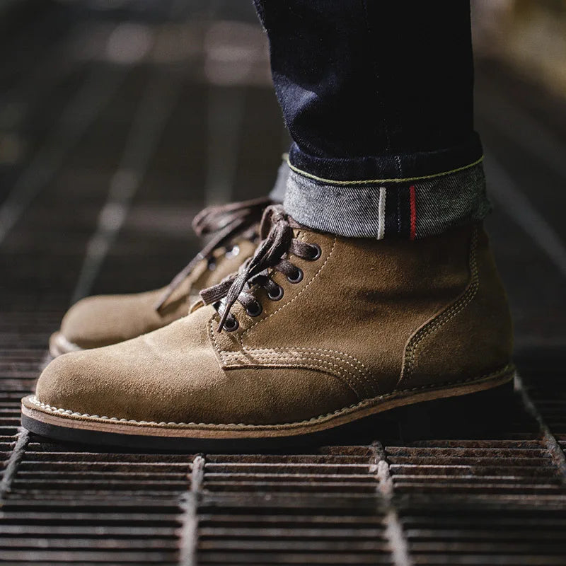 Men's Work Boots High Top Vintage Military Boots