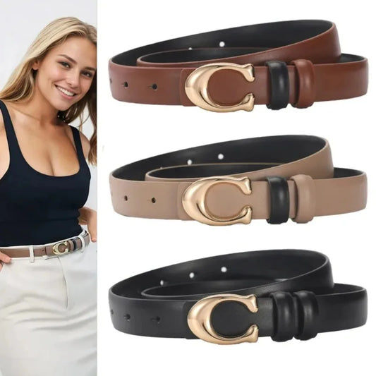 C-buckle Belt Retro Joker Jens Skirt Belt Casual Commuter Decorative Thin Belt Women Belts
