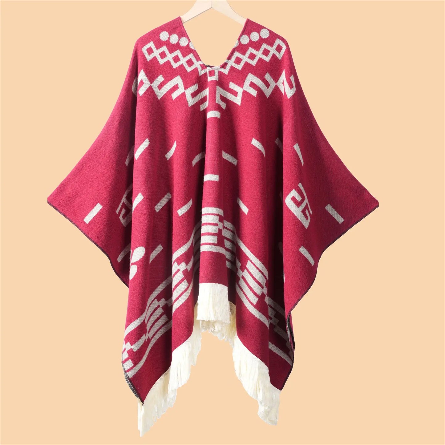 Men's Cape Fashionable Knitted Fringed Pullover