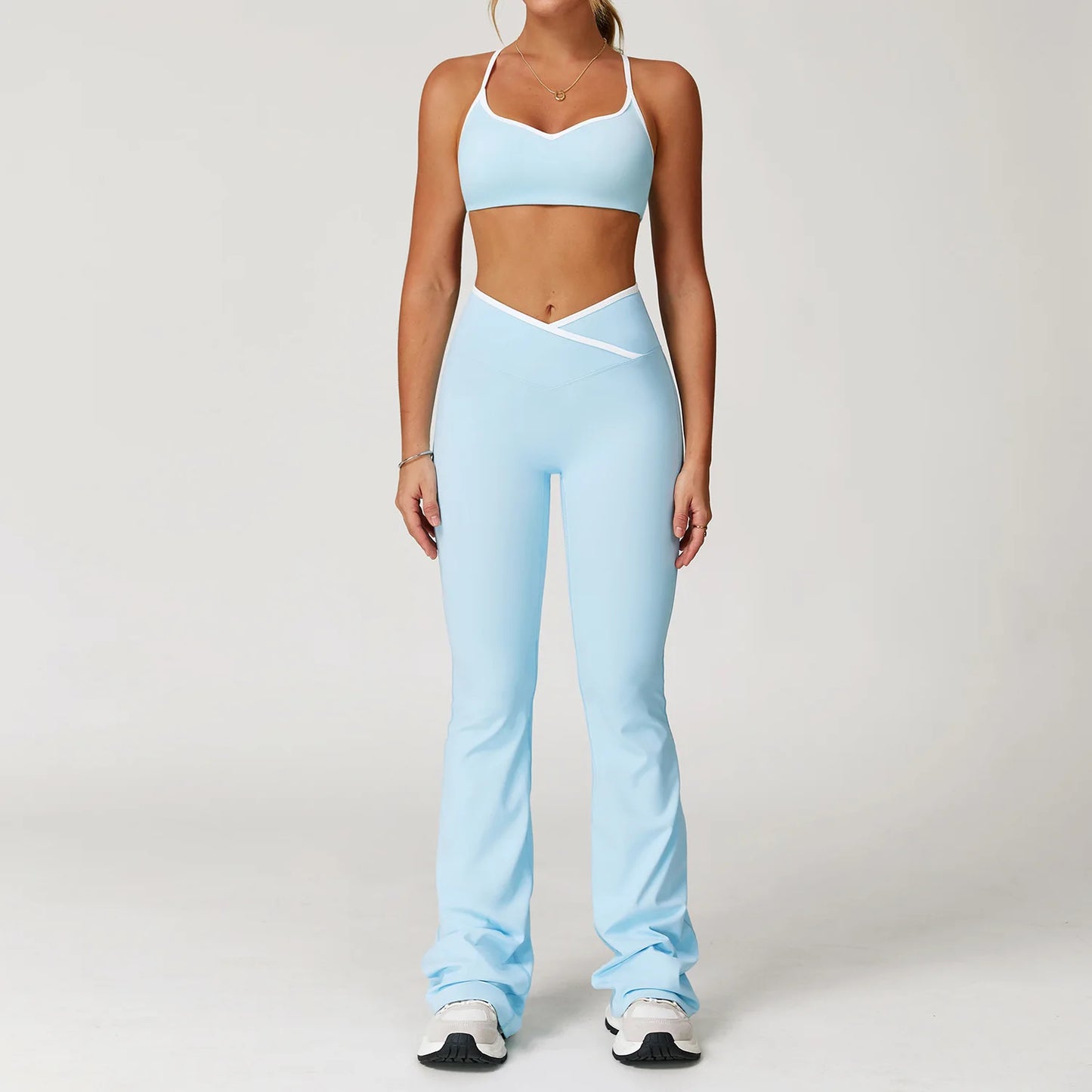 Women's Yoga Set 2 Pieces Workout Tracksuit Sportswear Gym Clothing