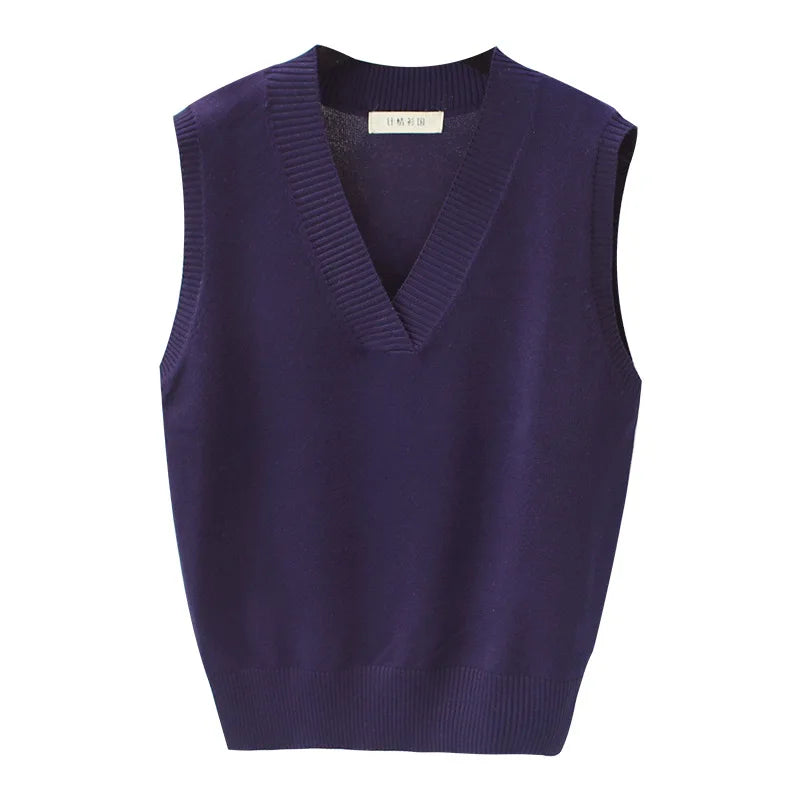 New sweater vest women sleeveless knitwear
