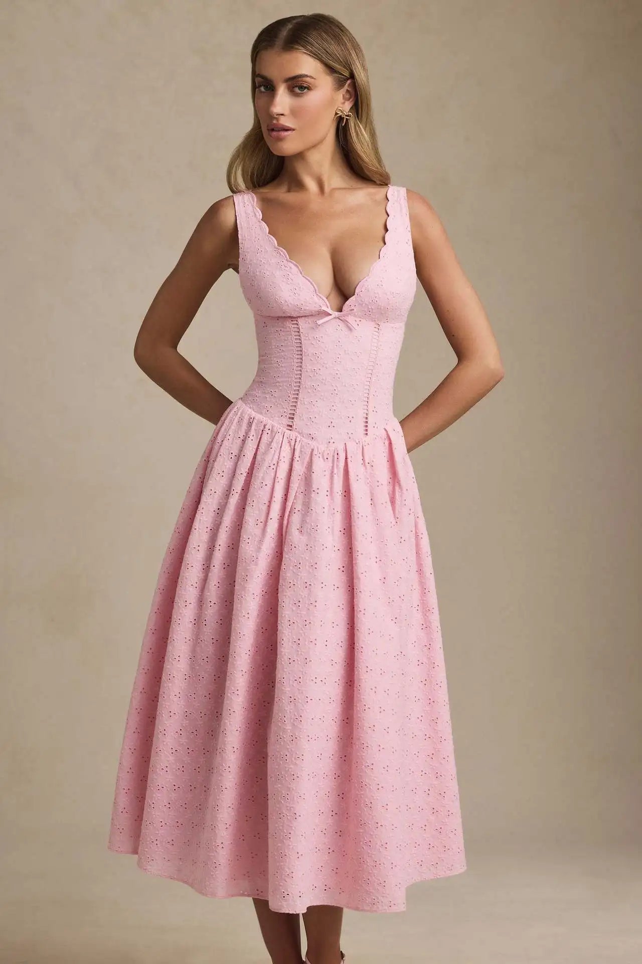 Slim Suspender  Elegant Retro Evening Dress