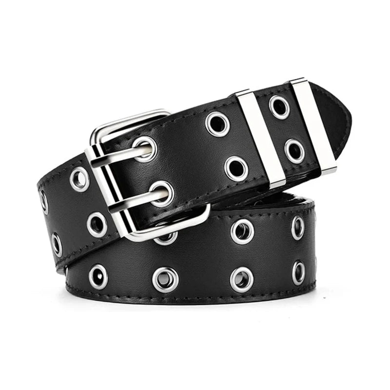 Women's Belt  Large size Double Hole Men Belt