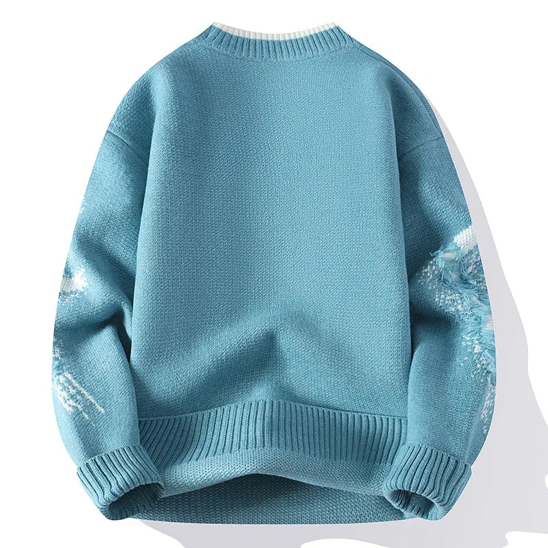 Casual Sweater for Men's Knitted Base Shirt