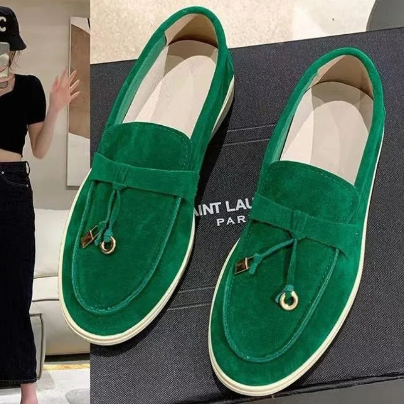 Women Flats  Platform Suede Loafers