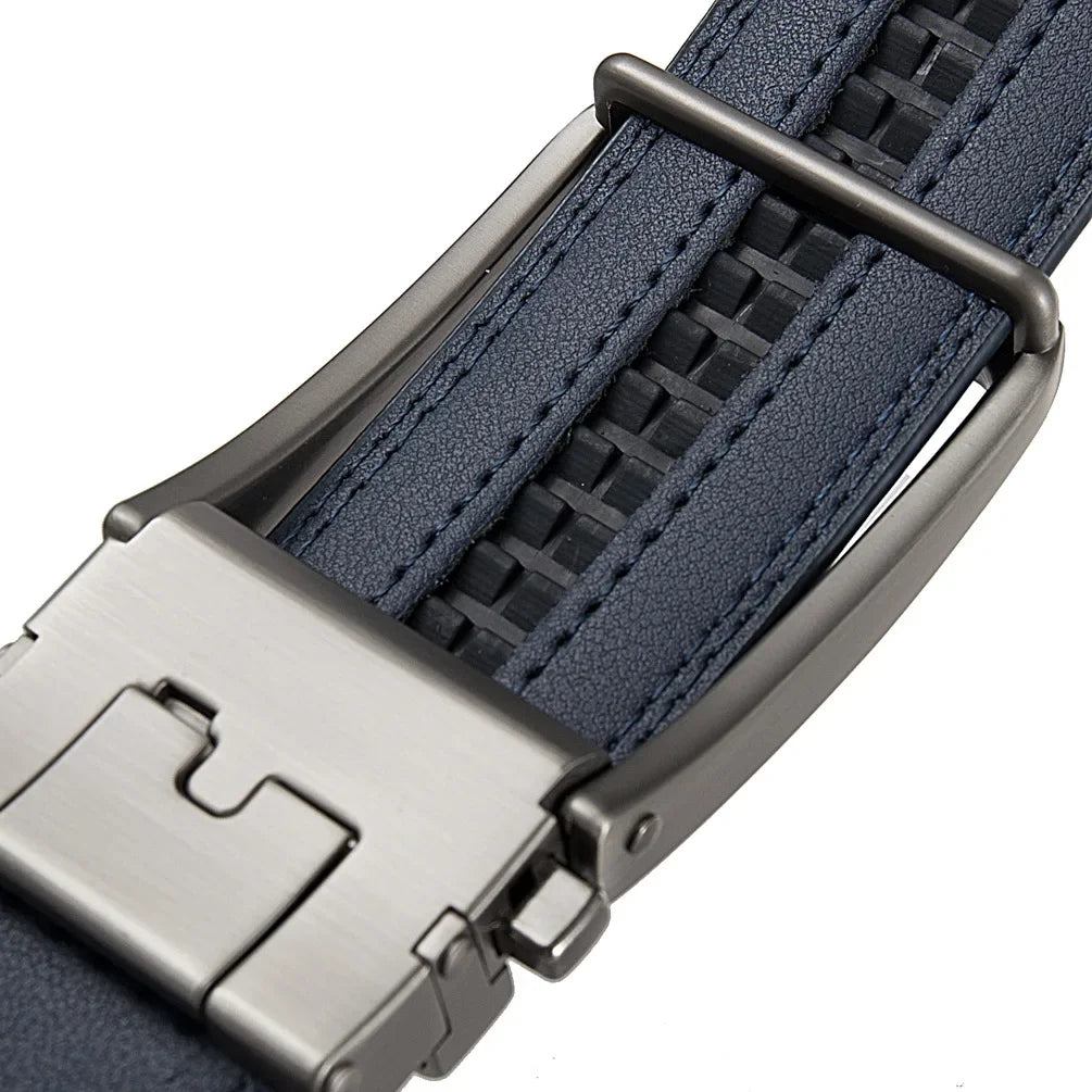 Click Belts for Men Automatic Buckle Genuine Leather Men's Waist Male Strap