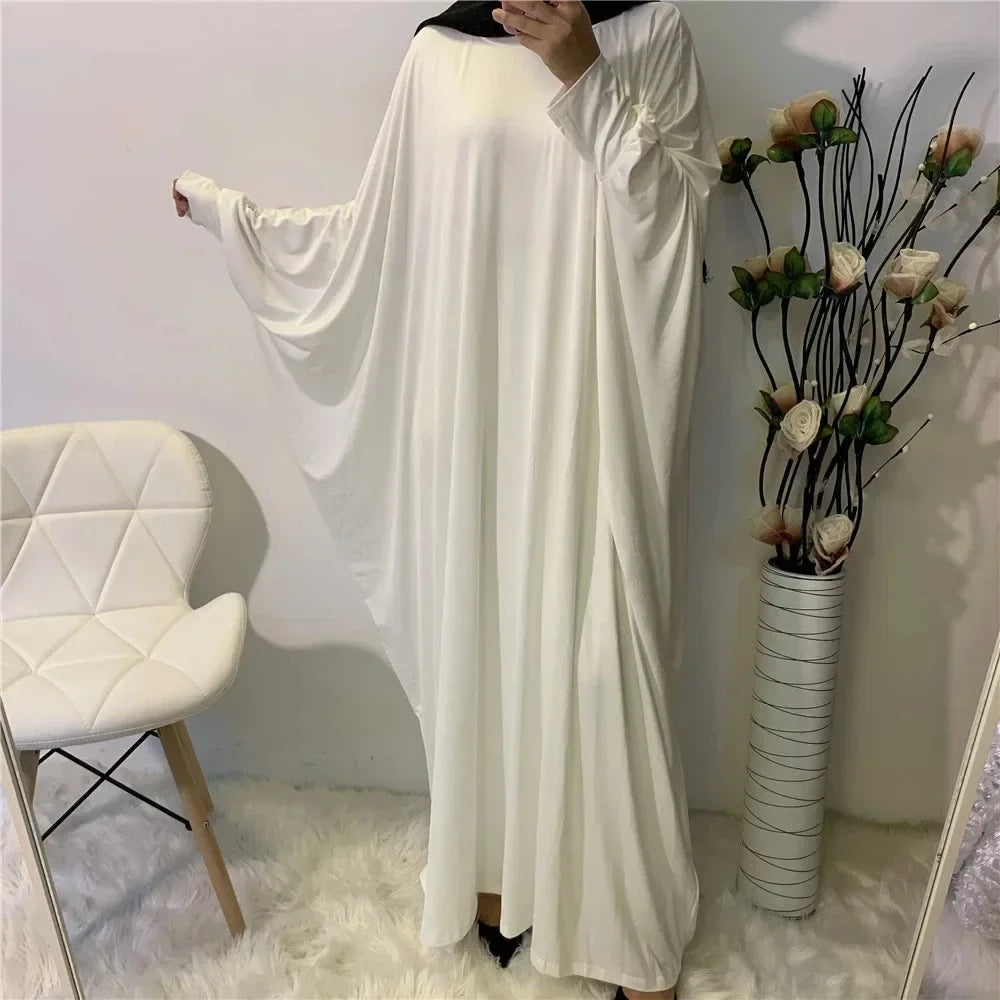 Women Abaya Khimar Prayer Garment Batwing Sleeve Dresses