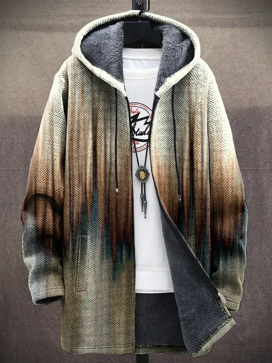 Men Cardigans Coats Gradient Art Colorful