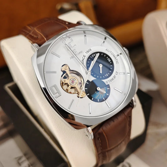 Retro Mechanical Men's Watch | Elegant, Skeleton Dial, Hollow Design, Alloy Case Casual watch