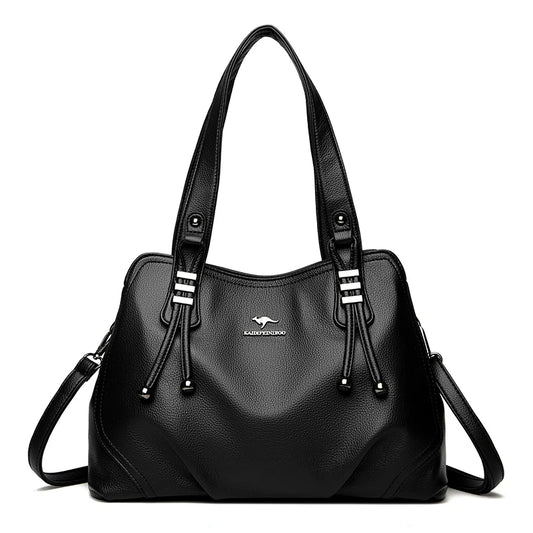 Genuine Soft Leather Handbags for Women Vintage Shoulder Tote Bag Luxury