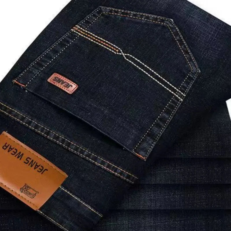 Men Fashion Straight Jeans Slim Fit Comfortable