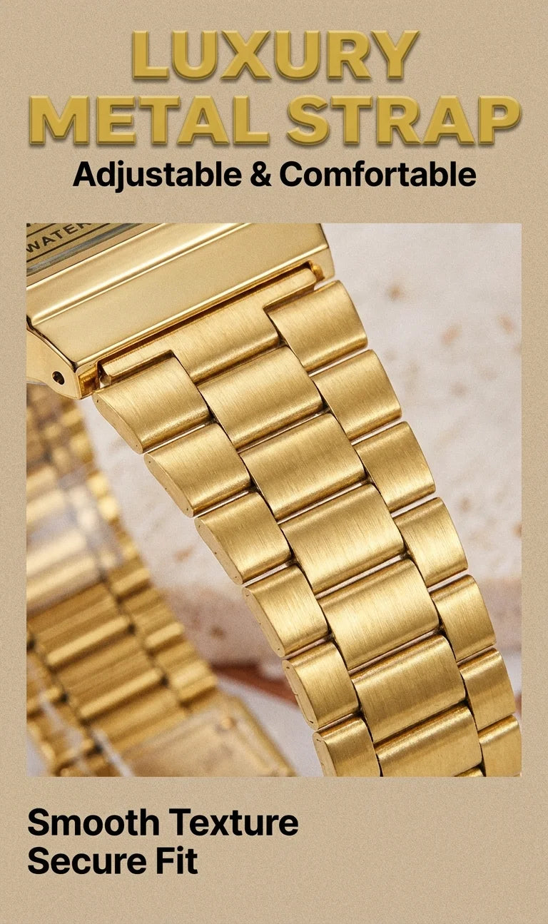 Digital Watches for Women Luxury Gold Ladies Sport Watch