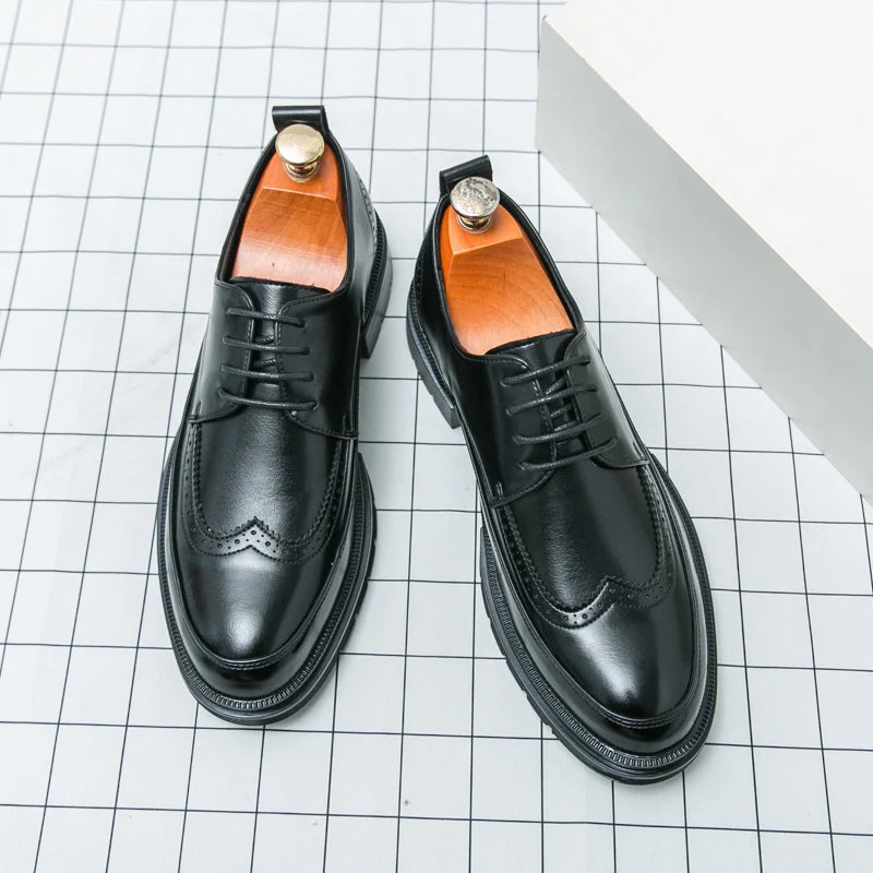 Fashion Office Business Leather Shoes For Men Brogues Social Formal Shoes