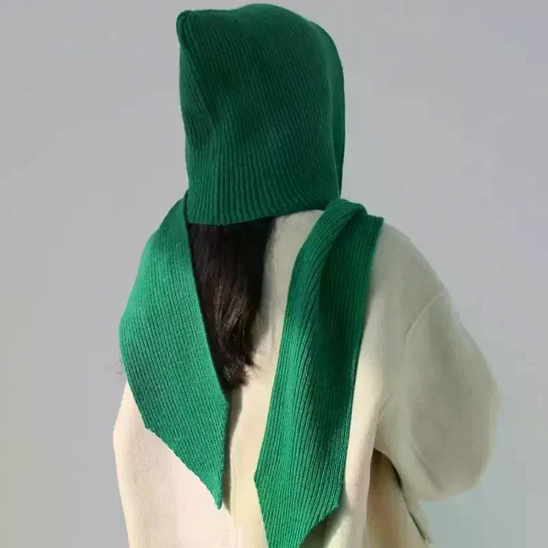 Women Bonnet Balaclava Beanies With Scarf