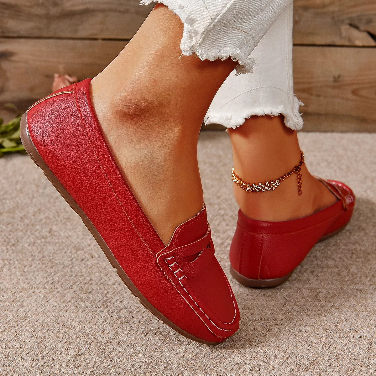 New Flats Shallow Loafers Women Walking Casual Shoes