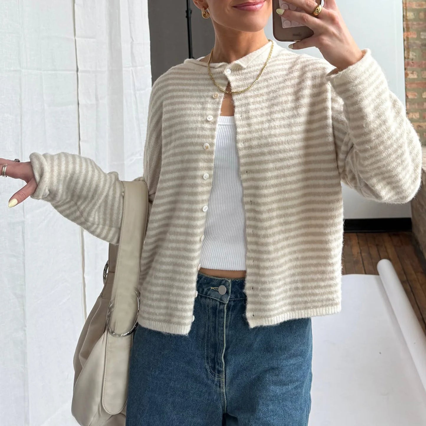Womens Long Sleeve Striped Sweatshirt Watermelon Red Oversized Pullover