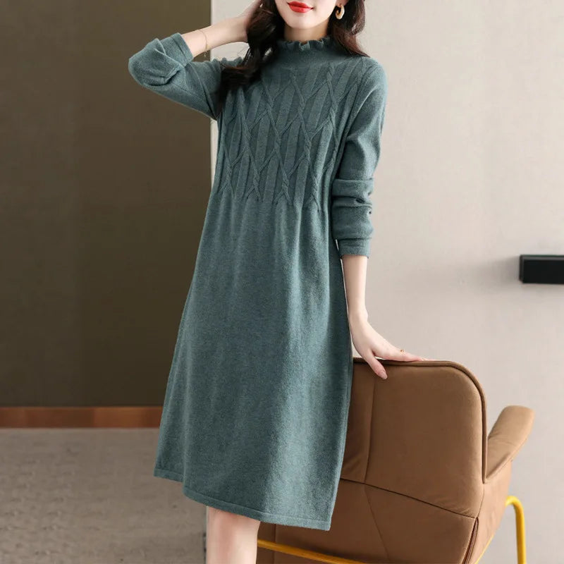 Knitwear Female  Ruffled Edge Elegant Women's Sweater