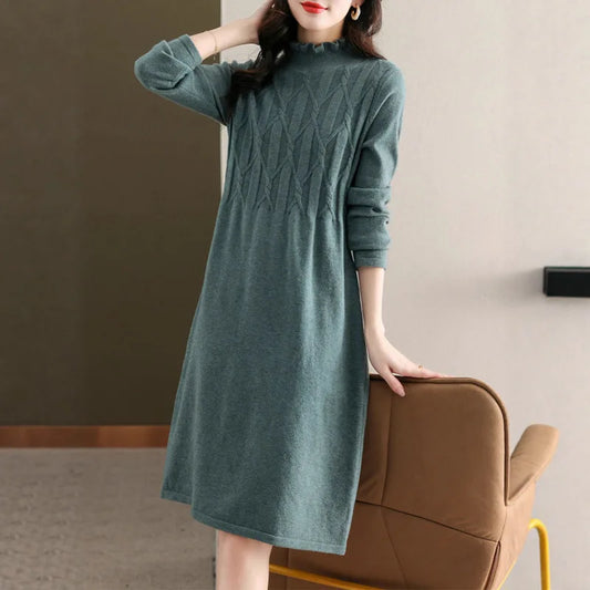 Knitwear Female  Ruffled Edge Elegant Women's Sweater