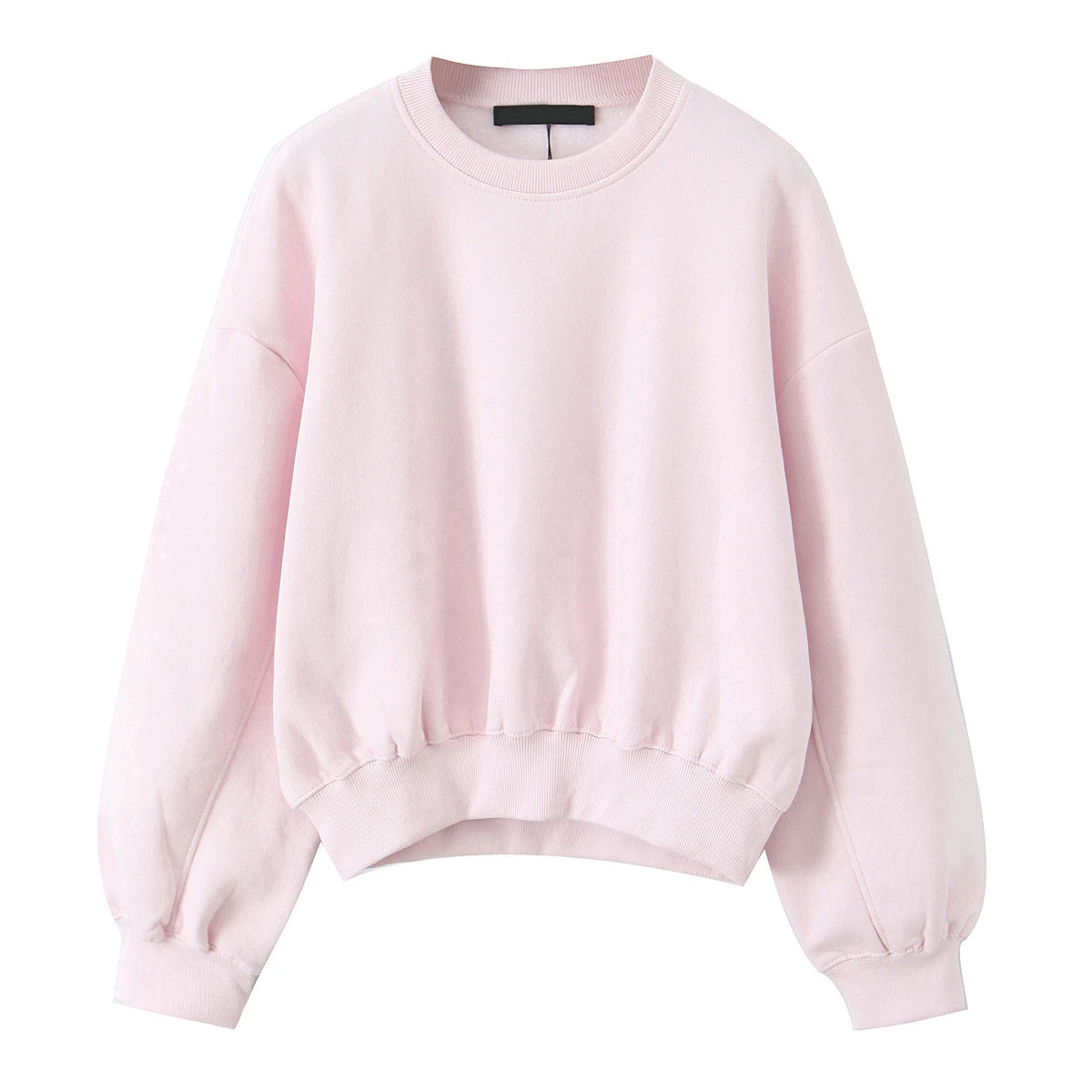 Women's Solid Simple Sweatshirt Crew Neck Long Sleeve Sweatshirts
