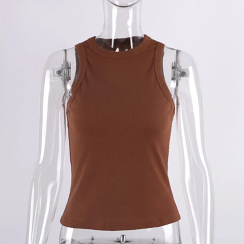 Tank Tops Women Yellow Casual Vest Sleeveless Camis